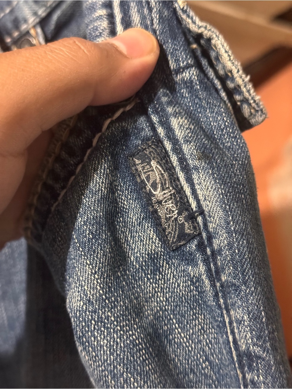 Silver Jeans Co Zac Flap Mens 33x32 Blue Bootcut Pockets Embroidered Western Y2K - Picture 6 of 11